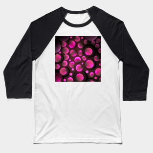 Glowing pink polka dots design Baseball T-Shirt